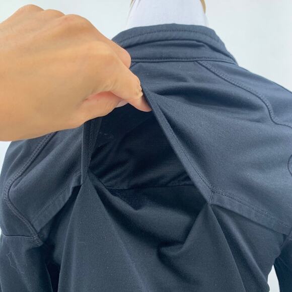 Fabletics Jacket Womens M Black Jojo Performance Full Zip Vented Fleece Lined - Picture 9 of 16